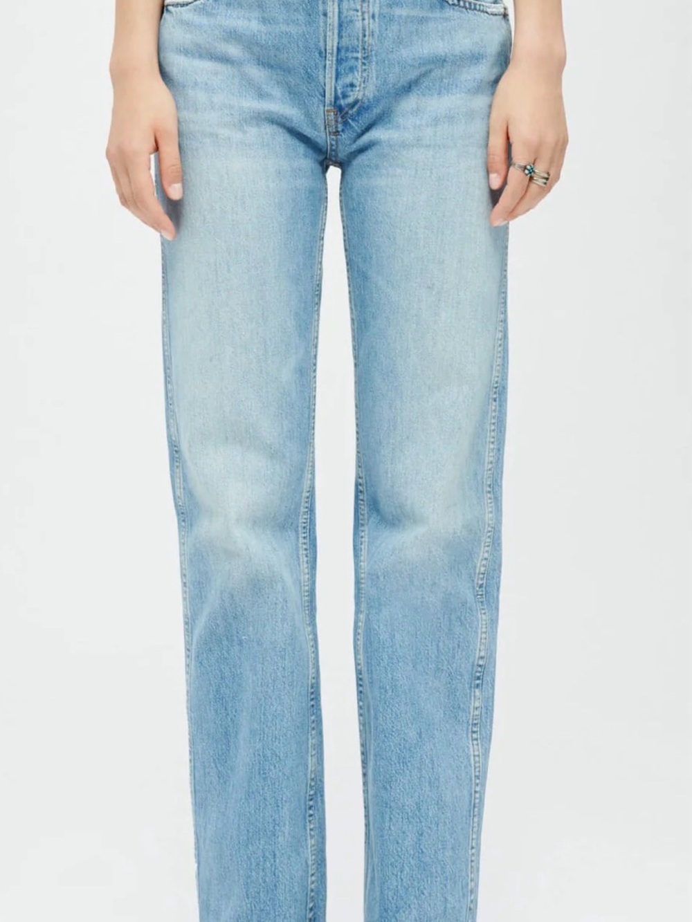 Re/Done Light Blue Straight Leg Women's Jeans